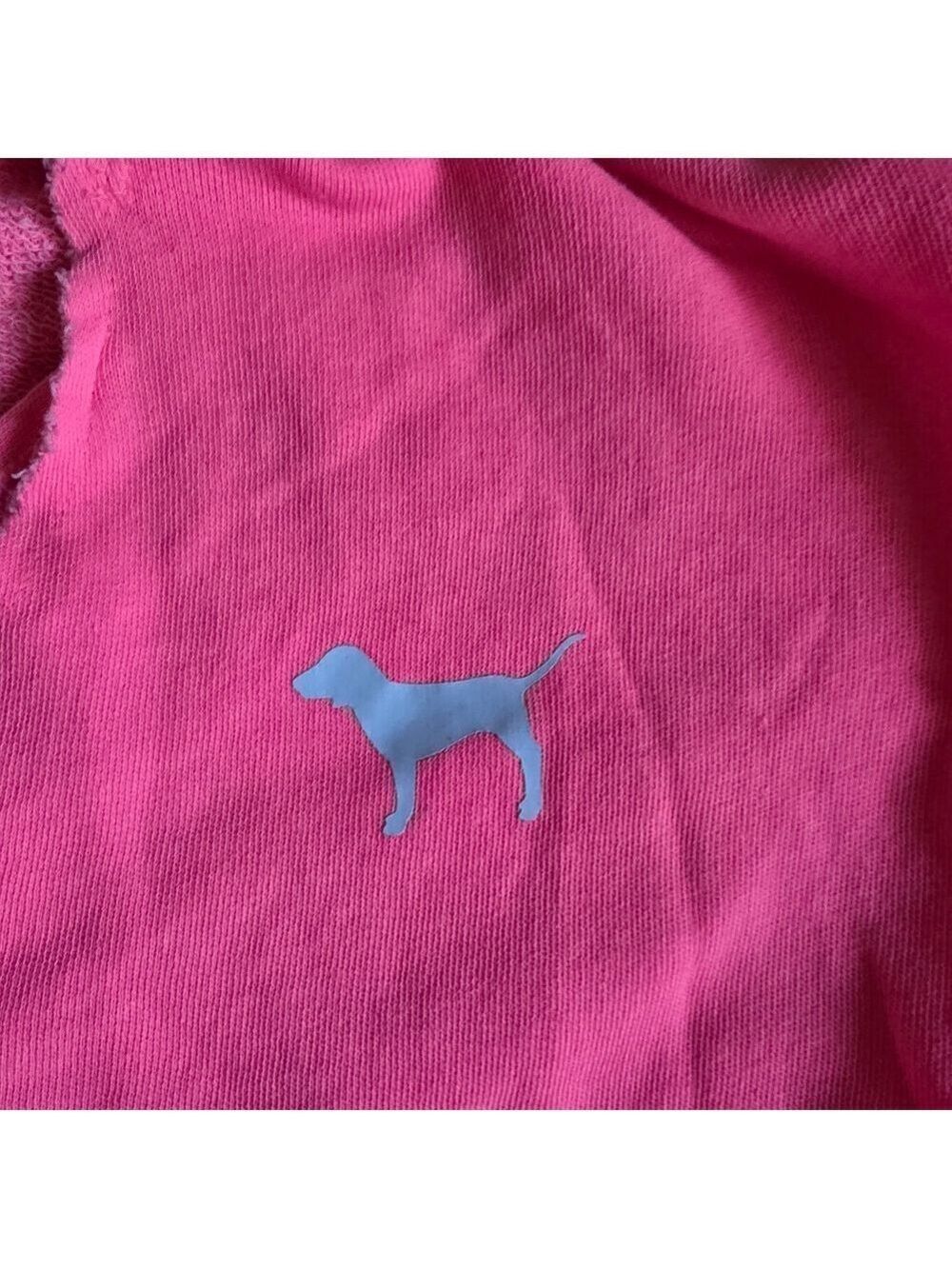 Victoria's Secret Pink Neon Coral V-Neck Sweatshirt Large - Picture 2 of 4